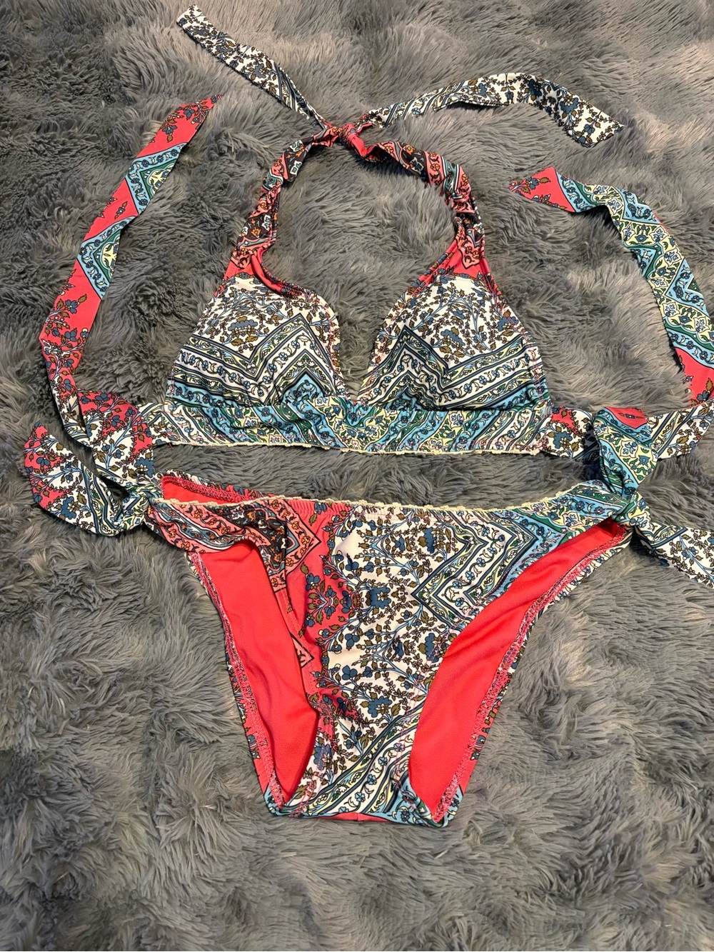 NWOT Lucky Brand Floral Paisley Bikini
